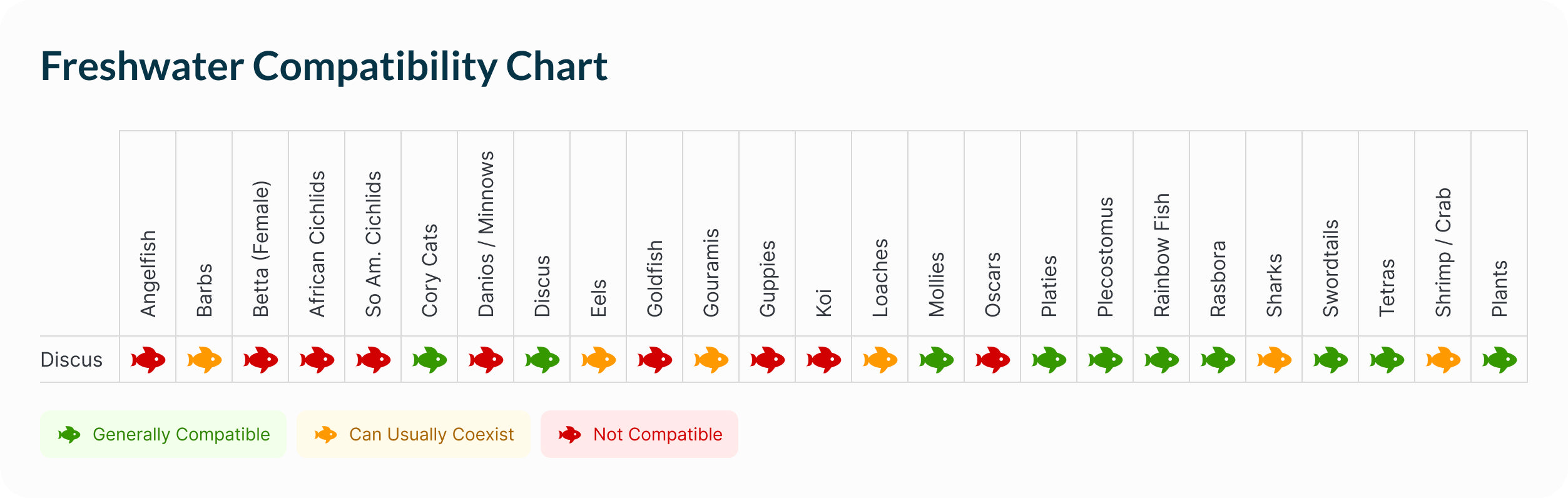 Discus | Pigeon Blood Discus Compatibility Chart